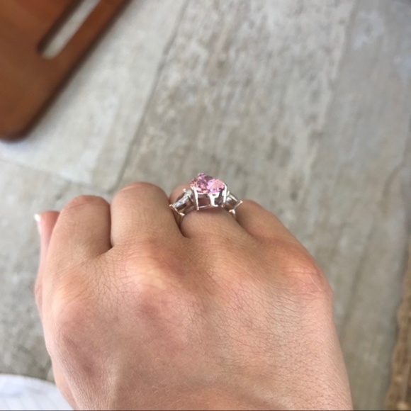 Pink Diamond CZ Ring Size 6 - Picture 6 of 8